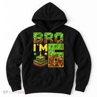 Boy 6th Birthday Boy Bro I’M 6 Year Old Gamer Pixel Hoodie thumb 0