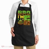 Boy 6th Birthday Boy Bro I’M 6 Year Old Gamer Pixel Apron thumb 2