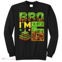 Boy 6th Birthday Boy Bro I’M 6 Year Old Gamer Pixel Sweatshirt thumb 0