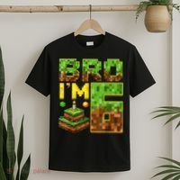 Boy 6th Birthday Boy Bro I’M 6 Year Old Gamer Pixel T-Shirt thumb 2