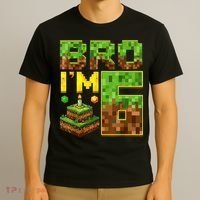 Boy 6th Birthday Boy Bro I’M 6 Year Old Gamer Pixel T-Shirt thumb 3