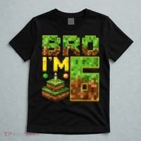 Boy 6th Birthday Boy Bro I’M 6 Year Old Gamer Pixel T-Shirt thumb 5