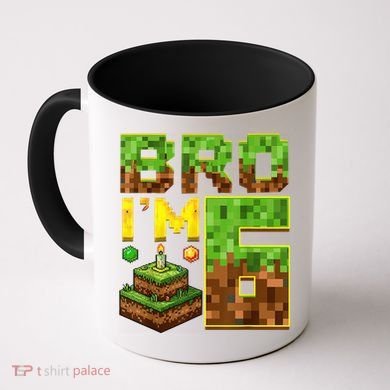 Boy 6th Birthday Boy Bro I’M 6 Year Old Gamer Pixel Coffee Mug