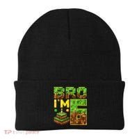 Boy 6th Birthday Boy Bro I’M 6 Year Old Gamer Pixel Beanie thumb 0