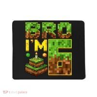 Boy 6th Birthday Boy Bro I’M 6 Year Old Gamer Pixel Mousepad thumb 0