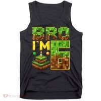 Boy 6th Birthday Boy Bro I’M 6 Year Old Gamer Pixel Tank Top thumb 0