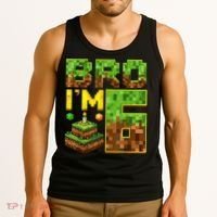 Boy 6th Birthday Boy Bro I’M 6 Year Old Gamer Pixel Tank Top thumb 3