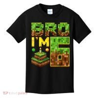 Boy 6th Birthday Boy Bro I’M 6 Year Old Gamer Pixel Kids T-Shirt thumb 0