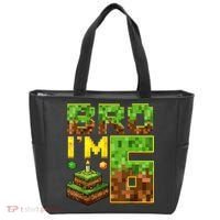 Boy 6th Birthday Boy Bro I’M 6 Year Old Gamer Pixel Tote Bag thumb 0