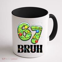 Bruh 67 Christmas Six Seven 6-7 Meme Funny Coffee Mug thumb 1