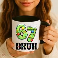Bruh 67 Christmas Six Seven 6-7 Meme Funny Coffee Mug thumb 3
