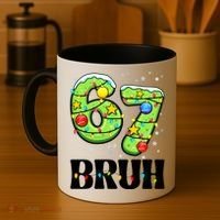 Bruh 67 Christmas Six Seven 6-7 Meme Funny Coffee Mug thumb 4