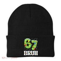 Bruh 67 Christmas Six Seven 6-7 Meme Funny Beanie thumb 0