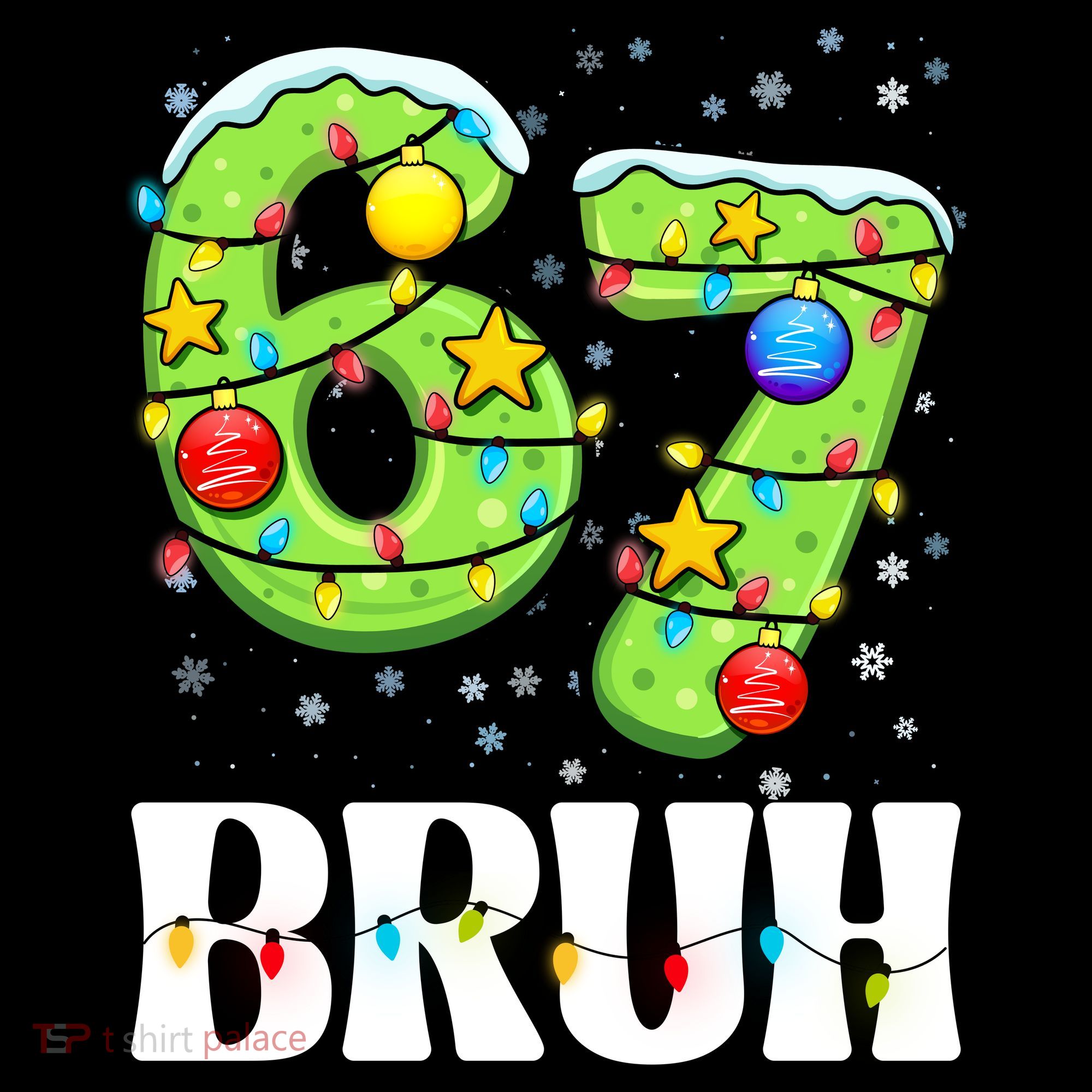 Bruh 67 Christmas Six Seven 6-7 Meme Funny Women's Hoodie