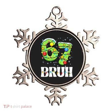 Bruh 67 Christmas Six Seven 6-7 Meme Funny Ornament