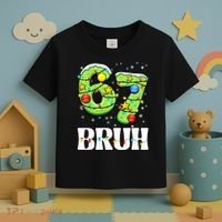 Bruh 67 Christmas Six Seven 6-7 Meme Funny Toddler T-Shirt thumb 3
