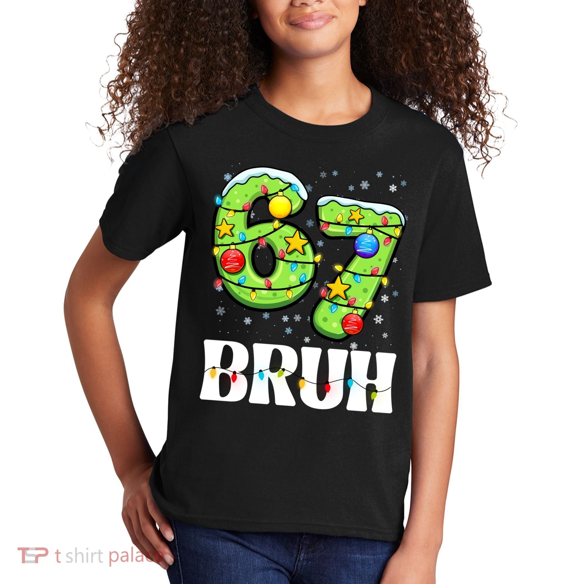 Bruh 67 Christmas Six Seven 6-7 Meme Funny Kids T-Shirt