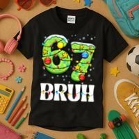 Bruh 67 Christmas Six Seven 6-7 Meme Funny Kids T-Shirt thumb 3