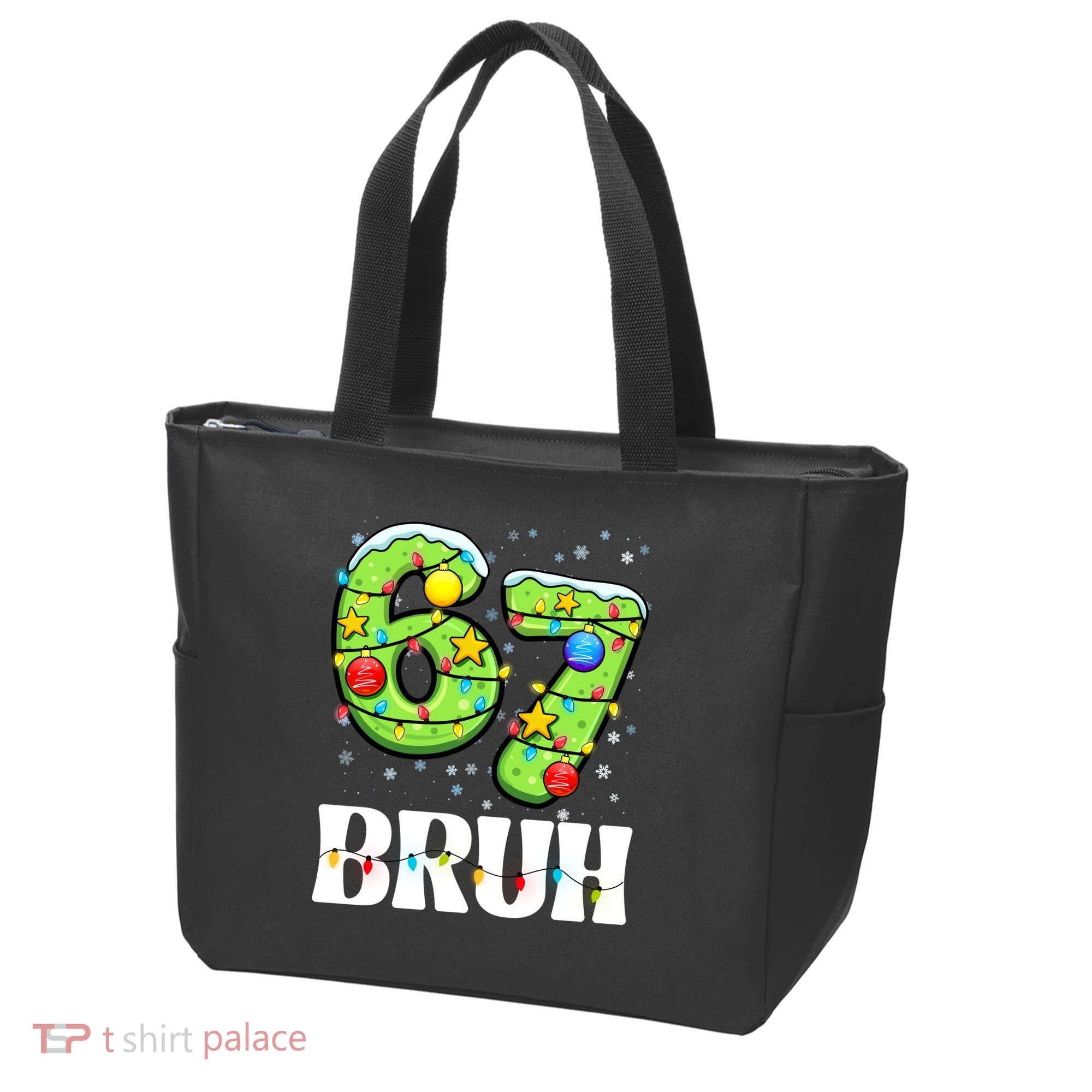 Bruh 67 Christmas Six Seven 6-7 Meme Funny Tote Bag