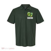 Bruh 67 Christmas Six Seven 6-7 Meme Funny Polo thumb 0
