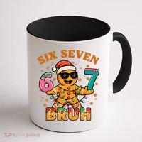 Bruh 67 Christmas Six Seven Gingerbread Coffee Mug thumb 1