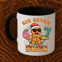 Bruh 67 Christmas Six Seven Gingerbread Coffee Mug thumb 2