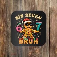 Bruh 67 Christmas Six Seven Gingerbread Coaster thumb 0
