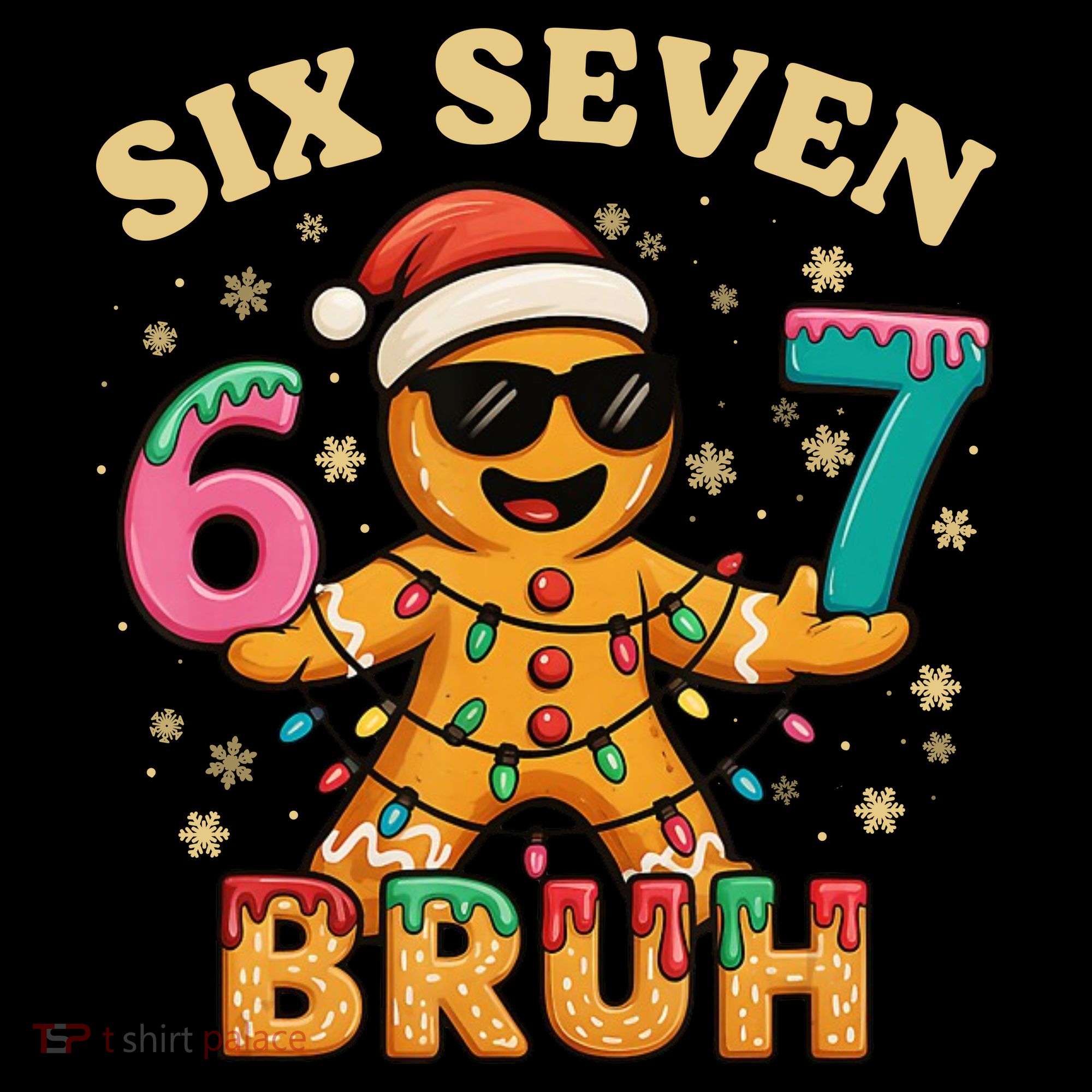 Bruh 67 Christmas Six Seven Gingerbread Baby Bodysuit