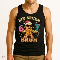 Bruh 67 Christmas Six Seven Gingerbread Tank Top thumb 3