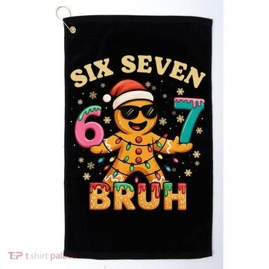 Bruh 67 Christmas Six Seven Gingerbread Golf Towel