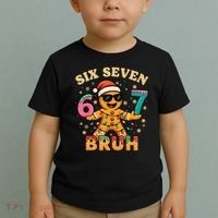 Bruh 67 Christmas Six Seven Gingerbread Toddler T-Shirt thumb 2