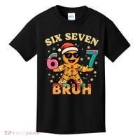 Bruh 67 Christmas Six Seven Gingerbread Kids T-Shirt thumb 0