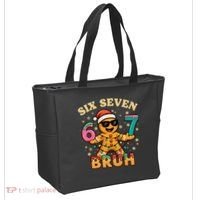 Bruh 67 Christmas Six Seven Gingerbread Tote Bag thumb 2