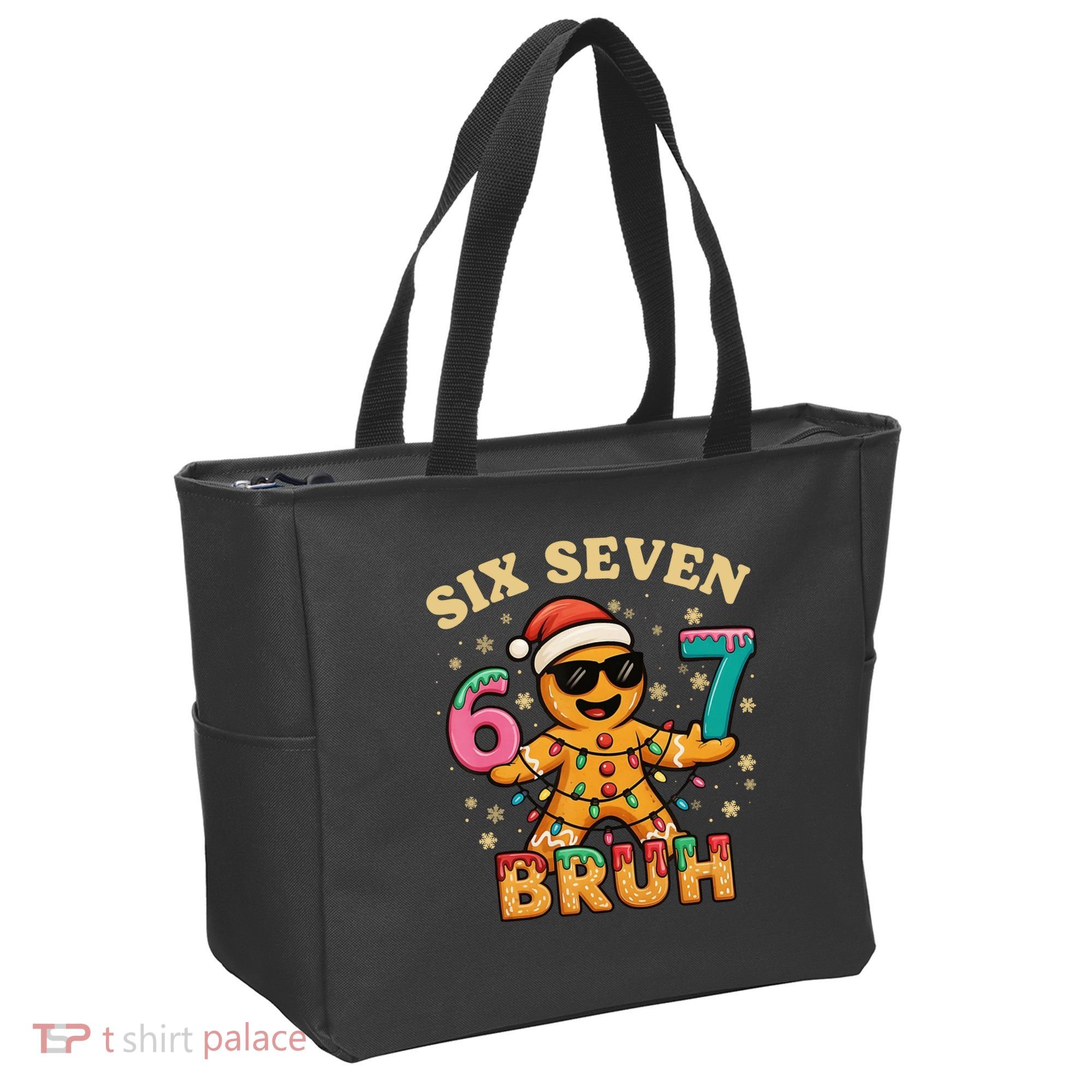 Bruh 67 Christmas Six Seven Gingerbread Tote Bag