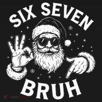 Bruh 67 Christmas Santa Claus Six Seven 6 7 Meme Backpack thumb 2