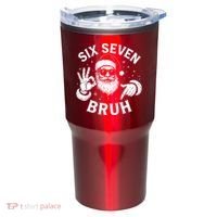 Bruh 67 Christmas Santa Claus Six Seven 6 7 Meme Tumbler thumb 0