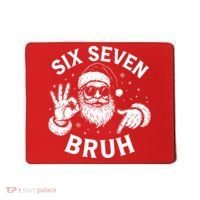Bruh 67 Christmas Santa Claus Six Seven 6 7 Meme Mousepad thumb 0