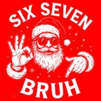Bruh 67 Christmas Santa Claus Six Seven 6 7 Meme Mousepad thumb 1