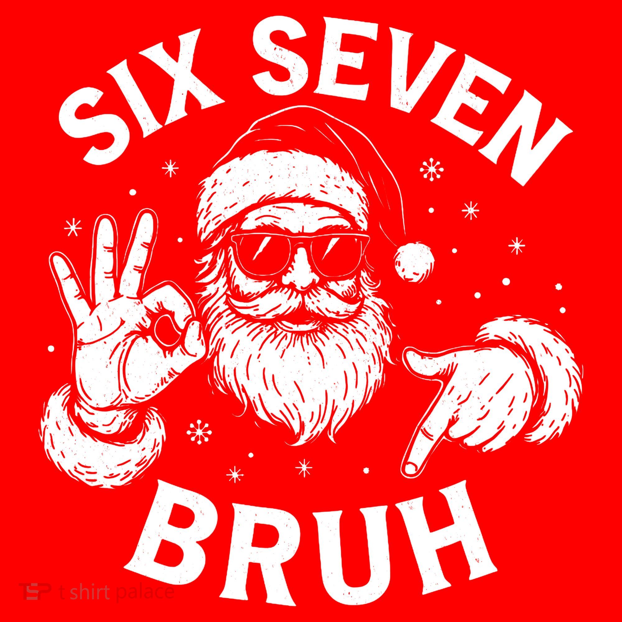 Bruh 67 Christmas Santa Claus Six Seven 6 7 Meme Mousepad