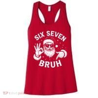 Bruh 67 Christmas Santa Claus Six Seven 6 7 Meme Women's Tank Top thumb 0