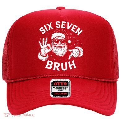 Bruh 67 Christmas Santa Claus Six Seven 6 7 Meme Hat