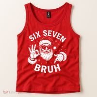 Bruh 67 Christmas Santa Claus Six Seven 6 7 Meme Tank Top thumb 2
