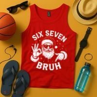 Bruh 67 Christmas Santa Claus Six Seven 6 7 Meme Tank Top thumb 4