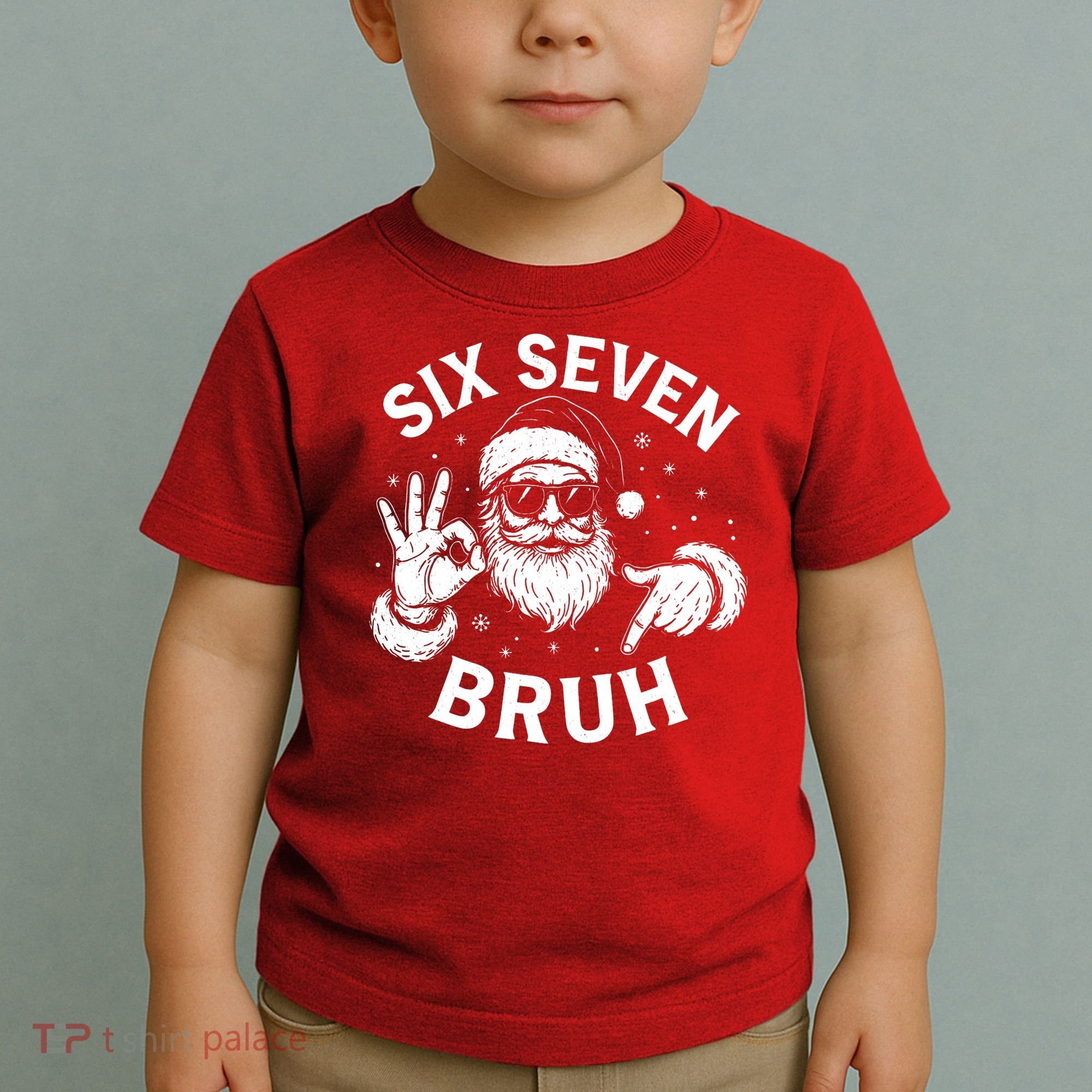 Bruh 67 Christmas Santa Claus Six Seven 6 7 Meme Toddler T-Shirt