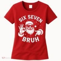 Bruh 67 Christmas Santa Claus Six Seven 6 7 Meme Women's T-Shirt thumb 0