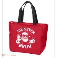 Bruh 67 Christmas Santa Claus Six Seven 6 7 Meme Tote Bag thumb 3