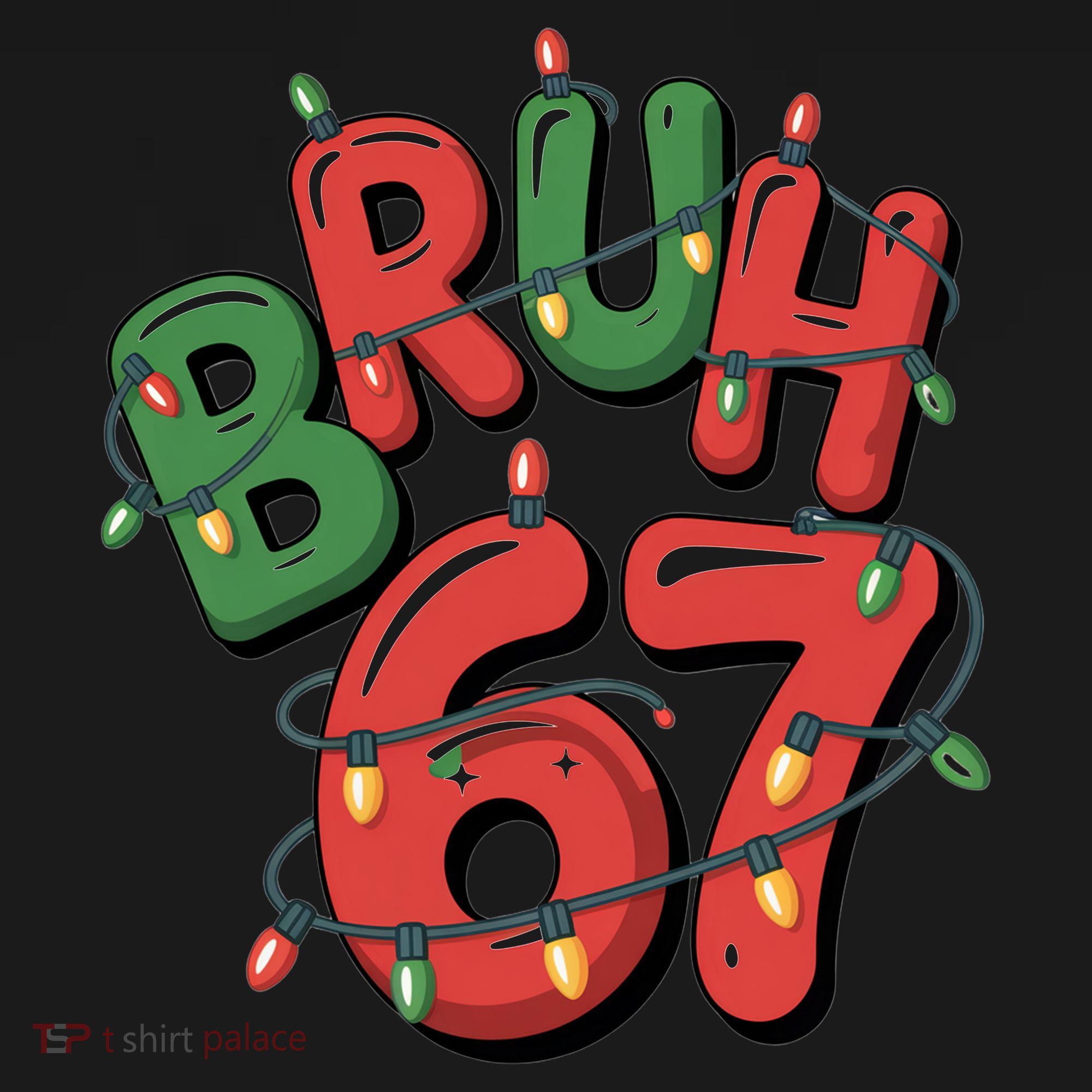 BRUH 67 Christmas Trendy X-Mas Meme Coaster
