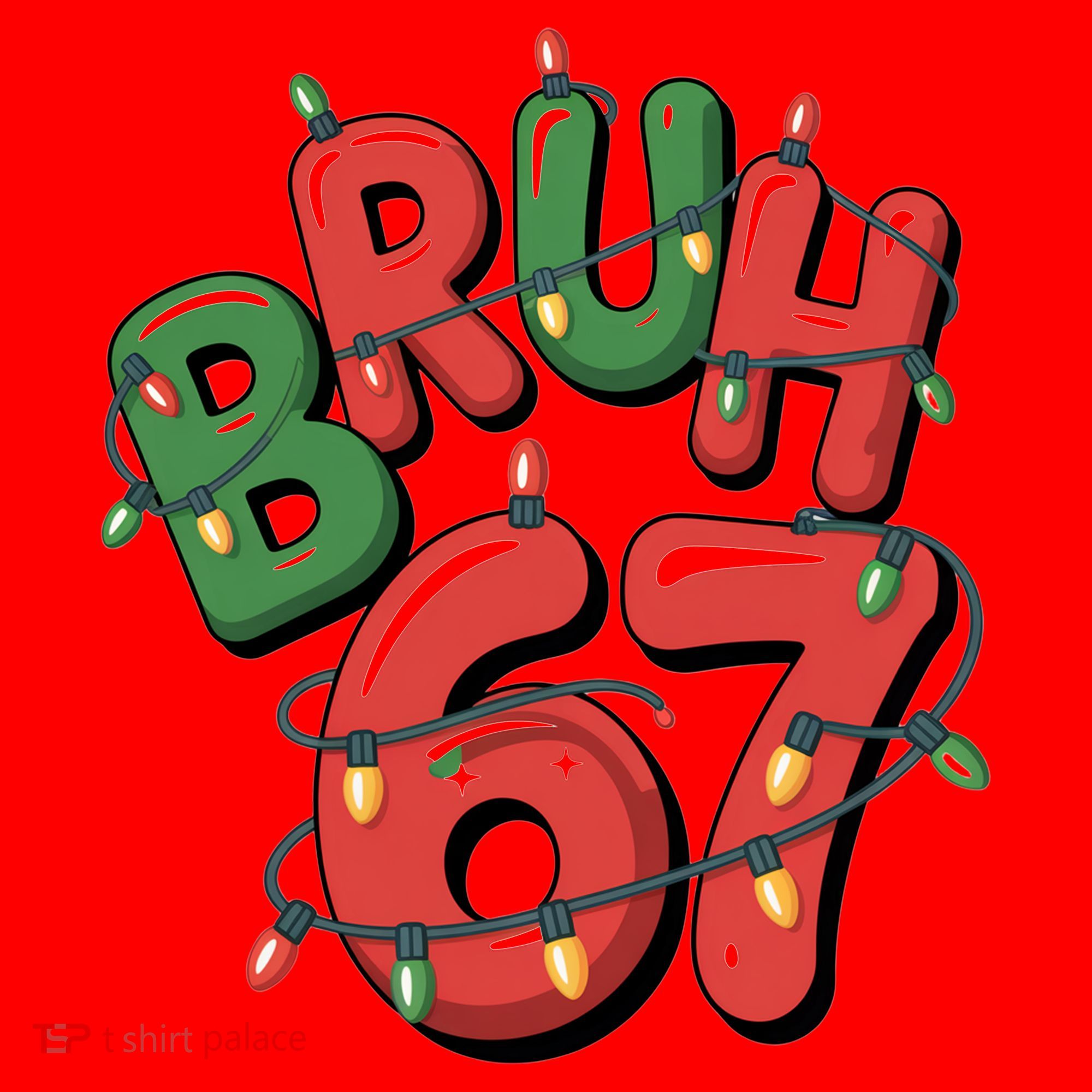 BRUH 67 Christmas Trendy X-Mas Meme Santa Hat