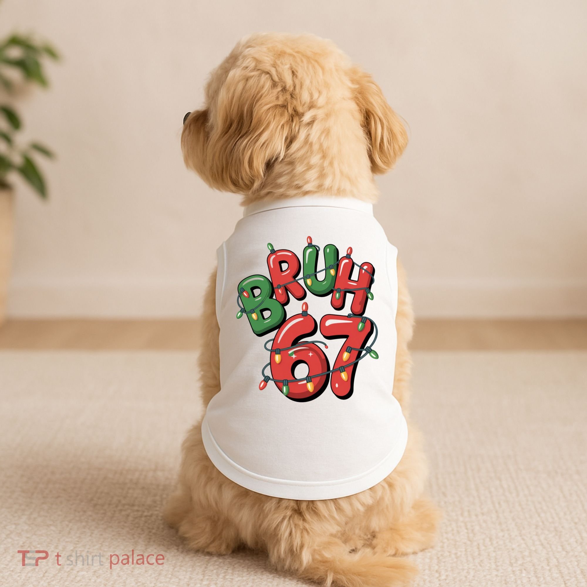 BRUH 67 Christmas Trendy X-Mas Meme Doggie Tank