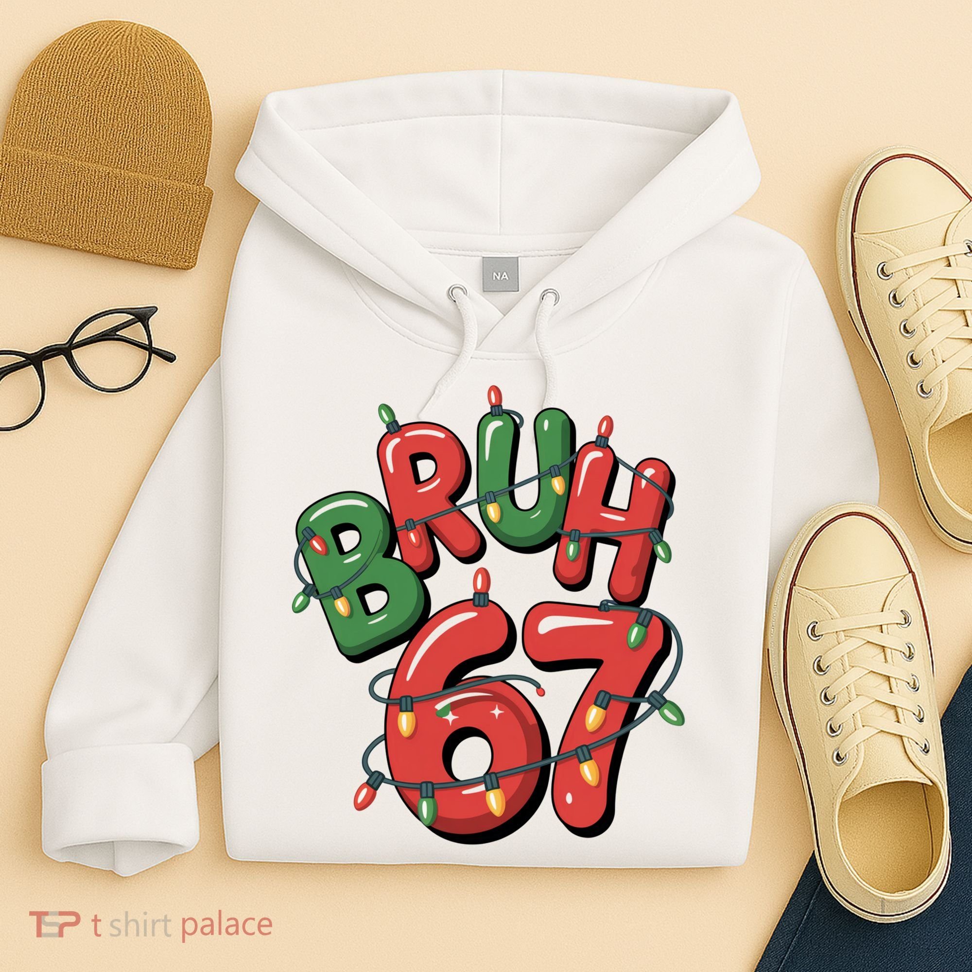 BRUH 67 Christmas Trendy X-Mas Meme Hoodie